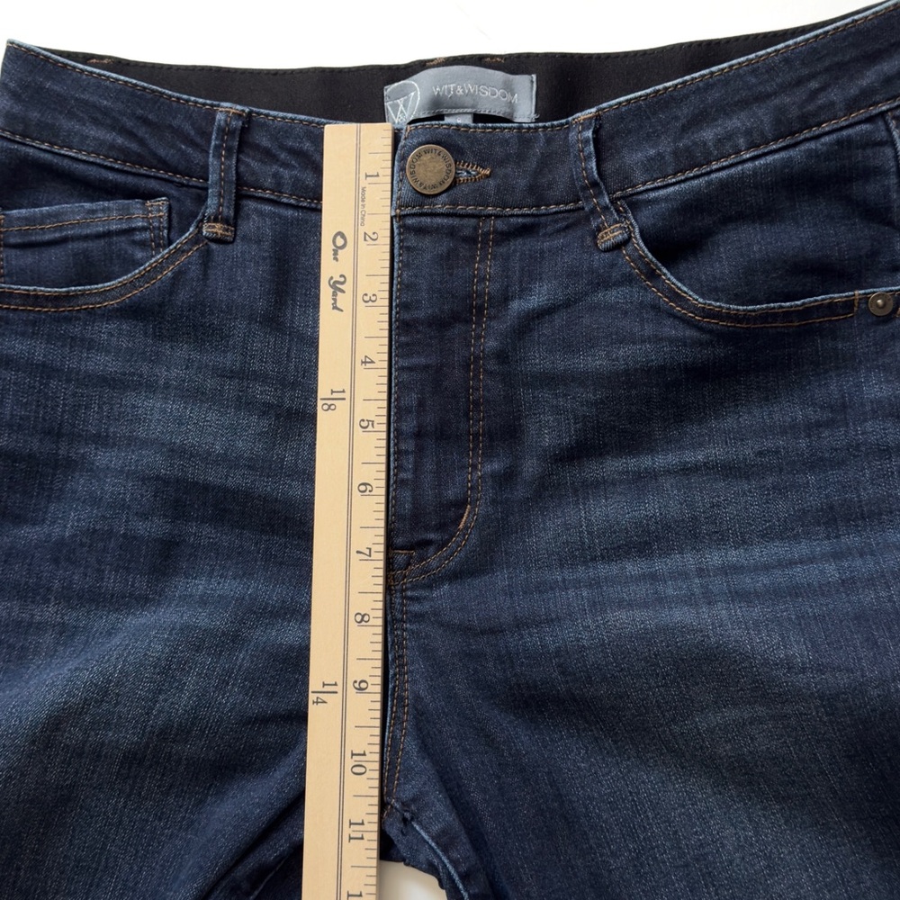 Wit Wisdom Ab Solution Skinny Jeans Womens 8 Dark Wash Stretch Mid Rise Denim - Picture 7 of 10